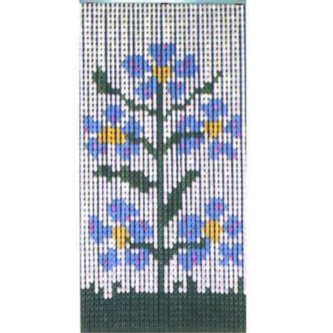 1PZ TENDA A PIASTRINA "FIORI" - 44 strisce per 63 piastrine - cm.120x230h.