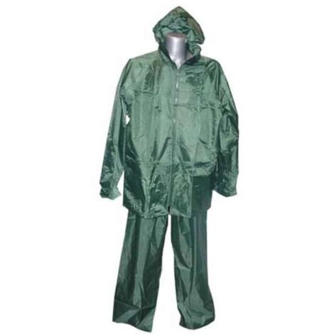 1PZ IMPERMEABILE GIACCA/PANTALONE IN NYLON VERDE - tg. XXL