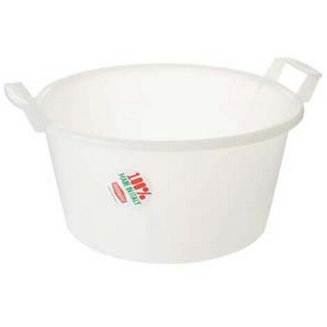 Bacinella Tonda Stefanplast - 40cm, Politene, Bianca, Made In Italy - Foto 2