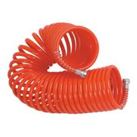 1 TUBO PER COMPRESSORE A SPIRALE - ø mm.6x8 MT 15 CON RACCORDI BAIONETTA