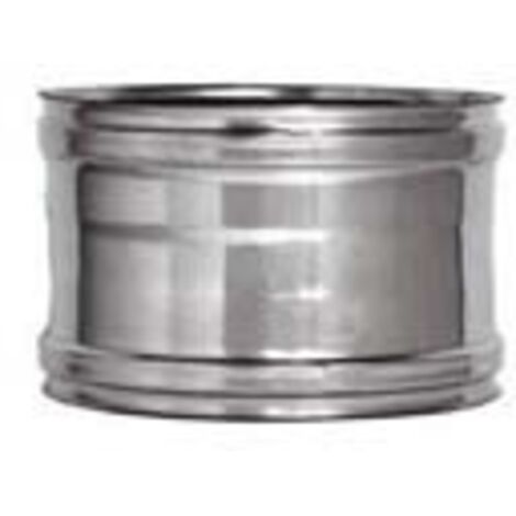 1PZ RACCORDO TUBO ACCIAIO INOX F/F 304 MONOPARETE SPESSORE MM.0,5 FF  mm150 (1/2)