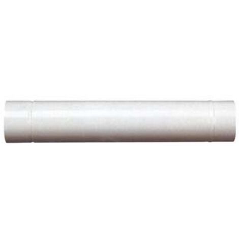 1PZ TUBO PORCELLANATO PER STUFE A LEGNA BIANCO LUCIDO - cm.14x50