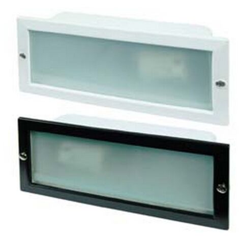 1PZ FARETTI A INCASSO RETTANGOLARI IN ALLUMINIO PER ESTERNO - 60w IP54 mm.234x100x80h. nero