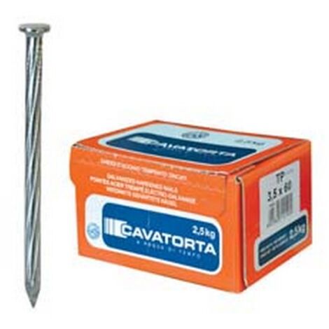 2KG CHIODI ANTINFORTUNISTICI ACCIAIO ZINCATO TESTA PIANA -ø mm.3,5x50