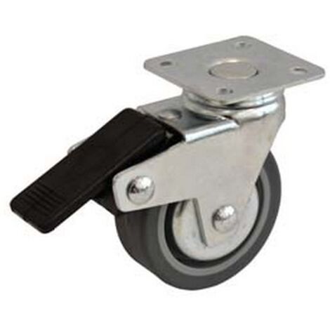 4PZ RUOTE GOMMA PIASTRA GIREVOLE DISCHI PARAFILI FRENO "220BISP"  mm40x18