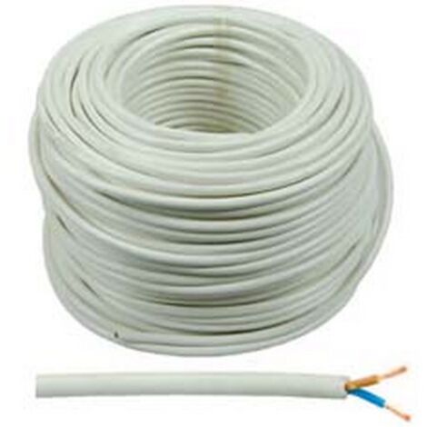 100MT CAVO ELETTRICO BIPOLARE SIMILGOMMA BIANCO H05VV-F - 2x mmq.1 colore bianco