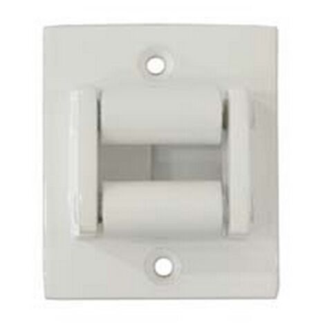 1PZ GUIDACINGHIA RETTANGOLARE IN OTTONE VERNICIATO BIANCO - mm.49x60h.