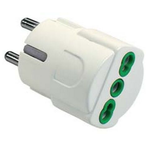 Presa Di Corrente Schneider Electric Cedar, 2 Poli + Terra, 16A 250V, Bianco/blu, IP44, Per Esterni E Interni