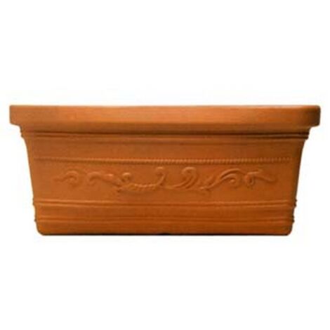 1PZ FIORIERA IN PLASTICA FESTONATA DOPPIO BORDO - cm.60x32x29 h.