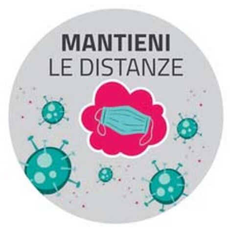 10PZ BOLLO ADESIVO CALPESTABILE MANTIENI LE DISTANZE CM.30X30