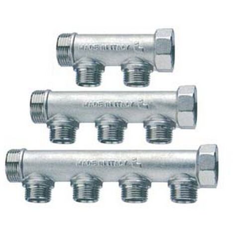 1PZ collettore di distribuzione nibile 3/4" 2 derivazioni m art.455 - mf 3/4" - 2 derivazioni m 1/2"