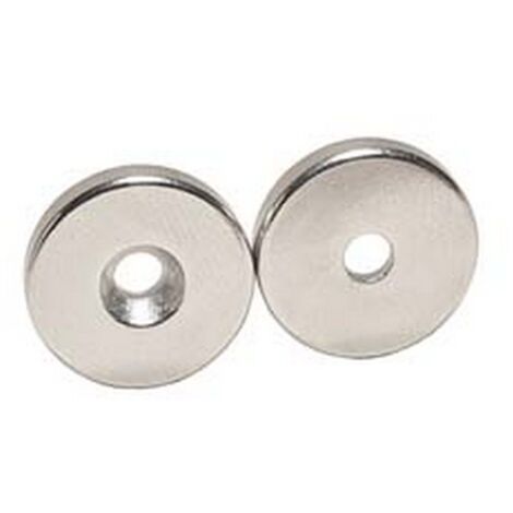 35PZ CALAMITE TONDE CON FORO SVASATO IN NEODIMIO EXTRA FORTI - mm.15x3