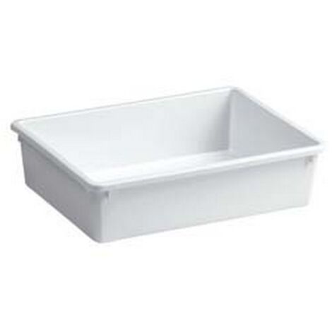 5PZ BACINELLA PER FRIGO IN POLIPROPILENE BIANCA - cm.50x35x12h. lt.15