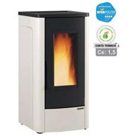 1PZ STUFA A PELLET DAHIANA VFS 10 KW AVORIO (CONTO TERMICO) - misure cm.52,5x60,2x108,0h. - peso Kg.157