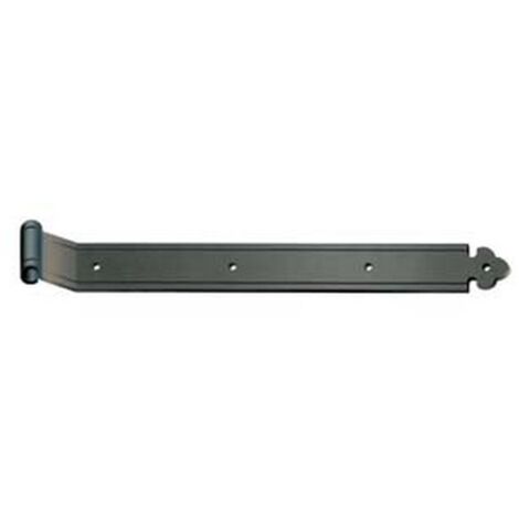6PZ BANDELLE DRITTE CON ZANCA A FILO - mm.400x35 - in ferro verniciato nero
