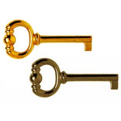 5PZ CHIAVI PER MOBILI IN ZAMA - mm.74 lunghezza gambo mm.43 - bronzo sfumato