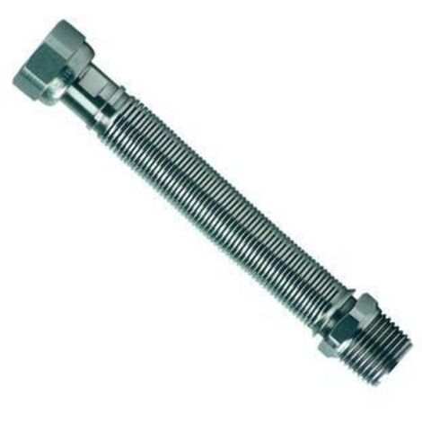 FLESSIBILE ESTENSIBILE 1/2 ACQUA IN ACCIAIO INOX -MM 200/400 FEM/ MAS FER 241625 (1/2)