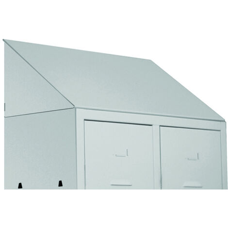 Tetto Inclinato Antipolvere Per Armadio Spogliatoio | Metallo 50x50 Cm Grigio | Scompartimento Sporco/pulito