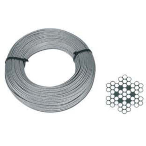 Fune Metallica In Acciaio Inox Aisi 316 49 Fili  - ø mm.3,0xmt.25