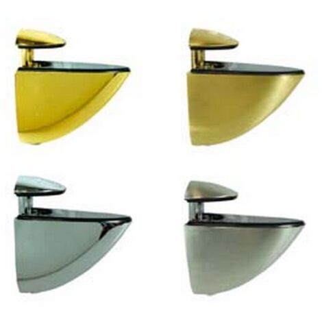 2PZ MENSOLA A MORSETTO "SOLE" - mm.75x55h. - apertura max mm.30 oro lucido