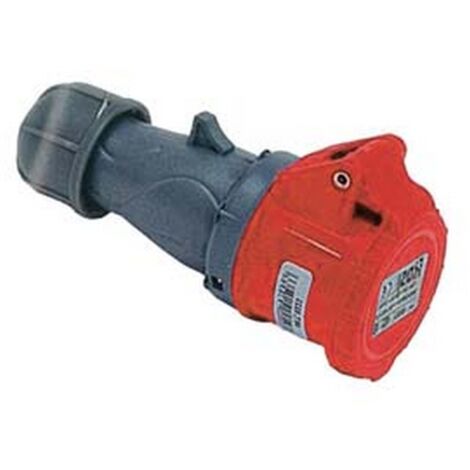 Presa Industriale Mobile ROSI 9224 IP44 – 16A 3P+T 400V – Colore Grigio/Rosso Con Manico Ergonomico