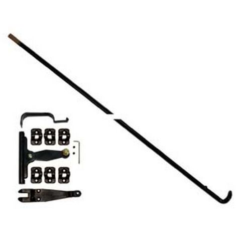 2PZ SPAGNOLETTE PER FINESTRA COMPLETE IN KIT NERE - cm.160h. per finestra