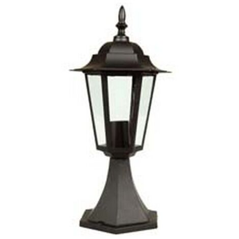 1PZ LANTERNA CON SUPPORTO DA APPOGGIO MODELLO BERLINO - 60w IP44 mm.192X192x375h. colore nero