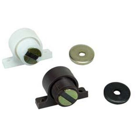 12PZ CRICCHETTI MAGNETICI REGOLABILI - mm.27x15x17h. attraz. Kg.2,5 marrone (RMS