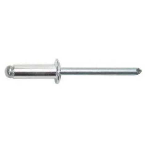 QTY 250) 1/8" Dia. Rivetti POP Flangia Grande 1/4" TUTTI Alluminio 4-4