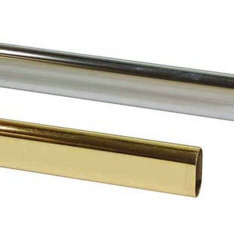 Tubo Armadio Cromato 120 Cm - Asta Appendiabiti In Metallo, Diametro 18 Mm, Per Guardaroba E Cabine