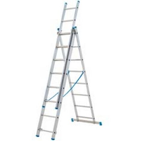 1PZ scala stilo alluminio tripla/estensibile gr en 131 - 3x11 gr. cm.314-706h. kg.20 base cm.118(sl310-3)