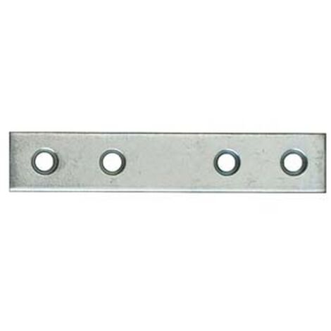 100PZ LASTRINA DRITTA 4 FORI ACCIAIO ZINCATO - mm.40x15