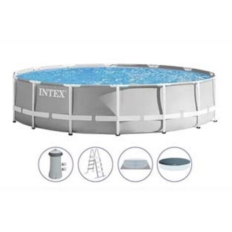 1PZ PISCINA "PRISM FRAME" ROTONDA TELAIO PORTANTE POMPA CM.427X107H
