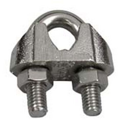 hetuioiyster 2 Pezzi Clip per funi etalliche in Acciaio Inox Doppie