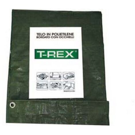 1PZ TELO OCCHIELLATO BORDATO CON ANGOLI RINFORZATI 100 GR. NORMALE - mt.3x4 - gr.100 al mq. - colore verde/blu