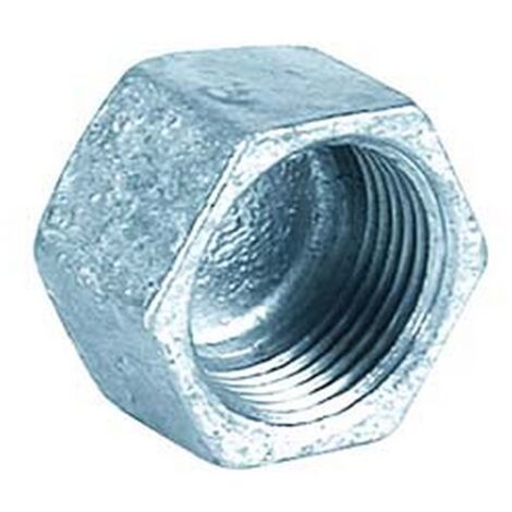 10PZ TAPPO FEMMINA CALOTTA ESAGONALE IN GHISA ZINCATA - F 1/2"