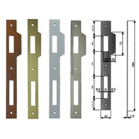 1PZ CONTROPIASTRA CON ALETTA PER SERRATURA PATENT A BUSSOLA BORDO QUADRO - acci