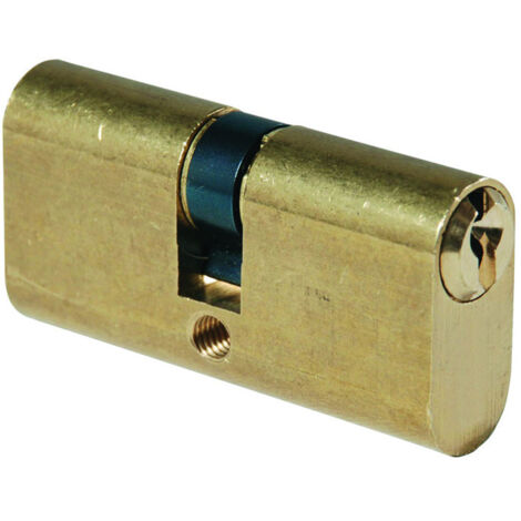 CILINDRO INFILARE OVALE OTTONE LUCIDO 2302 - mm.70 decentrato (30+40) (1/3)