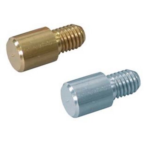 100PZ MENSOLINA TONDA FILETTATA - ø mm.7 con filetto ø mm.5 MA in ottone lucido