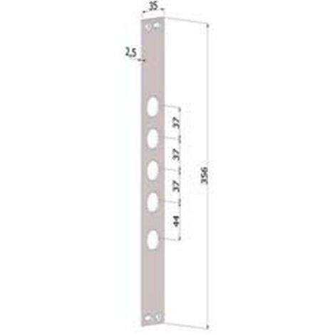 1PZ CONTROPIASTRA PER SERRATURE PORTE BLINDATE IN ACCIAIO INOX INTERNO 37 CP2530 - (CP2530XAI37)