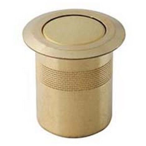 5PZ POZZETTI  A MOLLA ANTIPOLVERE PER SERRATURE OTTONE LUCIDO   -  mm.22