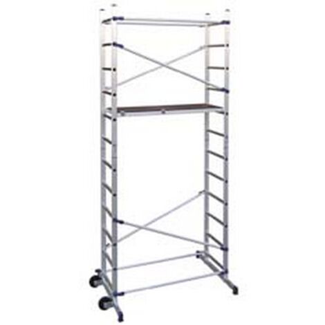 1PZ TRABATTELLO IN ALLUMINIO "PINNA CLIC" - cm.114x156x365h., piano lav. cm.236h., Kg.34,4