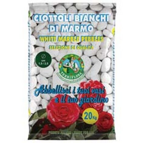 1BLISTER CIOTTOLO BIANCO IN MARMO - kg.20 mm.25/40