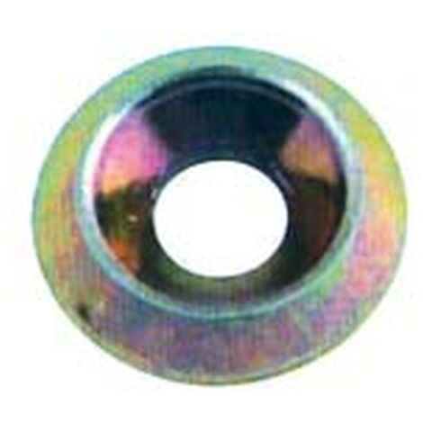 50PZ RONDELLE CONICHE ZINCATE GIALLE INTERNO MM.11,4 ESTERNO MM.32 VITI