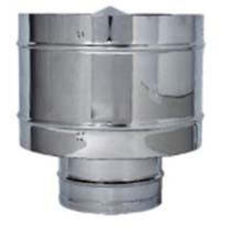 1PZ TERMINALE DI SCARICO A BOTTE ACCIAIO INOX AISI 304 MONOPARETE - ø mm.250