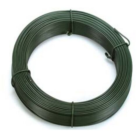 5ROTOLI FILO FERRO PLASTIFICATO VERDE MATASSE MT.100 n10 filo  mm1,5 legature