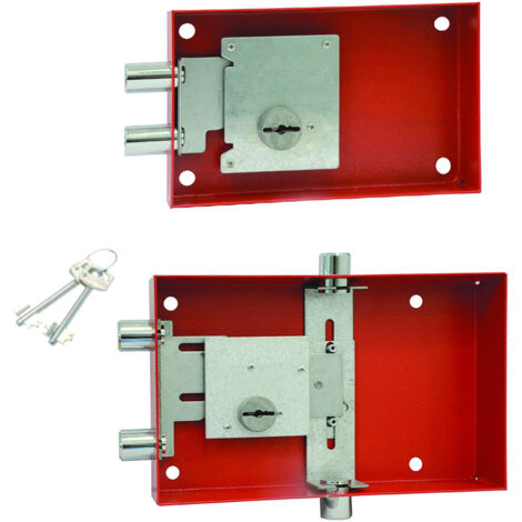 Serratura Con Chiave A Doppia Mappa Per Cassaforte  - x mod.800A,801A,801PA - 2 pist. lat. 135x105x33