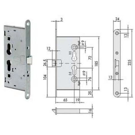 ELETTROSERRATURA DA INFILARE PER PORTE TAGLIAFUOCO ANTIPANICO 13110 ...