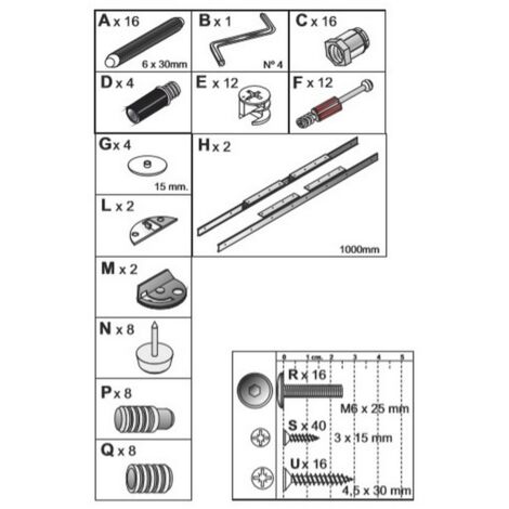 KIMEX - Kit Guida Di Montaggio A Doghe 2 Gambe Da Tavolo Supporto - Foto 10