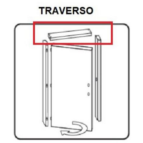 1CF  TRAVERSO BATTENTE PER PORTA MOD.MICROTEC FRASSINO BIANCO CM.210X90